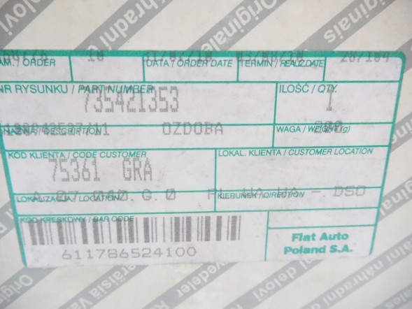 Fiat OE Панель перемикачів Fiat Ducato OE 735421353