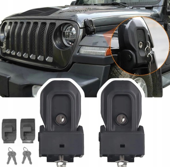 FL 69442601619007 Замки капота на ключ JEEP Wrangler JL JT від 2018 KPL 2 ШТ