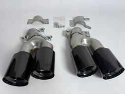 100 BMW G30 G31 KOŃCÓWKI WYDECHU RURY PODWÓJNE LAKIEROWANE CZARNY POŁYSK Bmw g30 g31 наконечники вихлопу труби подвійні лаковані чорний глянець