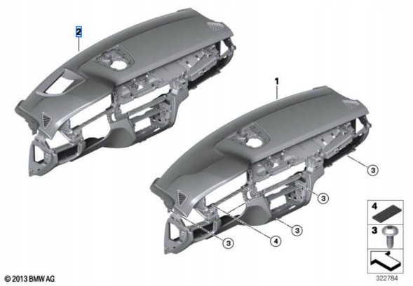 BMW OE 51459298602 Приладова панель Head-Up Black/White BMW X5 F15