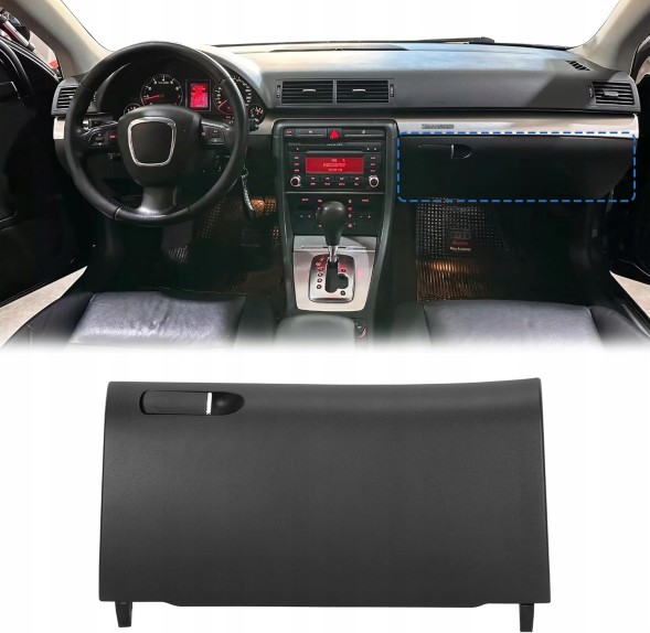 Китай GOQQVF БАРДАЧОК ПЕРЕДНЬОГО ПАСАЖИРА ЧОРНИЙ AUDI A4 B6 B7 8E1857124A 8E1857131
