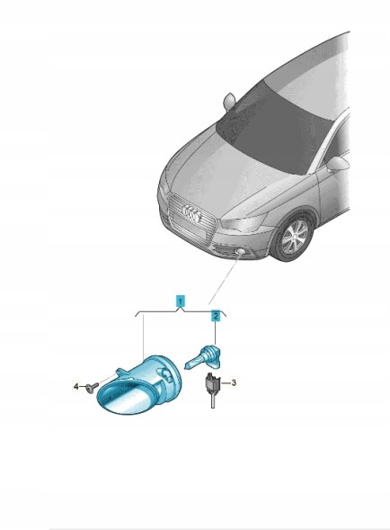 Volkswagen OE 8T0941700E Протитуманна фара галогенна права ASO VW AUDI