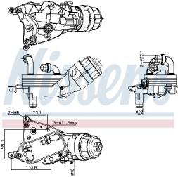 91349 NISSENS Радіатор охолодження оливи