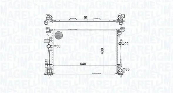 MAGNETI MARELLI 350213158600 Охолоджувач води 350213158600 magneti marelli