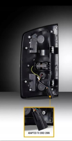 VLAND YHB-DG-8091 02-06 DYMIONE DODGE RAM 2002-2006 ЗАДНІ ЛІХТАРІ КОМПЛЕКТ LED ЄВРОПА ЖОВТИЙ ПОВОРОТНИК ДИМЧАСТІ