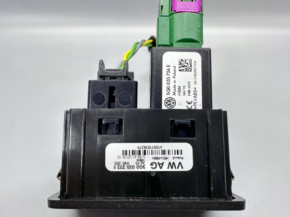 Volkswagen OE 5G0035222E Нова оригінальна роз'ємка usb aux порт oe 5g0035222e