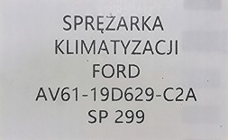 Ford OE НОВИЙ ОРИГІНАЛЬНИЙ КОМПРЕСОР КОНДИЦІОНЕРУ ПОВІТРЯ FORD / VOLVO - AV61-19D629-C2A