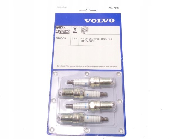 Volvo OE 30777349/86944749 Комплект свічок VOLVO C30 V50 S40 бензин без Turbo 1.8; 2.0 2004-