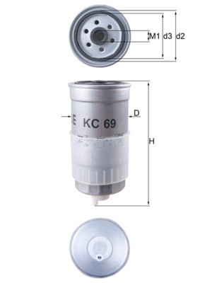 KC69 MAHLE ORIGINAL Фільтр палива