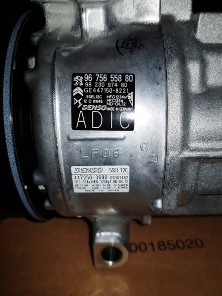 Peugeot OE 9675655880 9823097480 447150-8220 Компресор кондиціонера Peugeot 5008 II 9823097480