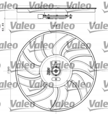 Valeo 696350 Вентилятор радіатора 400w 696350 valeo audi a4 b8