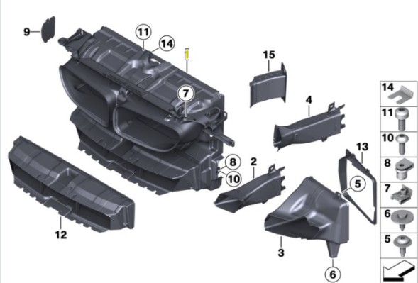 BMW OE 51747224663 Повітряний канал впускний BMW F06,F12,F13 ОРИГІНАЛ