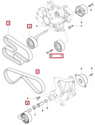 Китай BMW-ROL-009 РЕМІННЕ КОЛЕСО ВАЛА РУЛОННИЙ РЕМІНЬ BMW E46 320d 150КМ