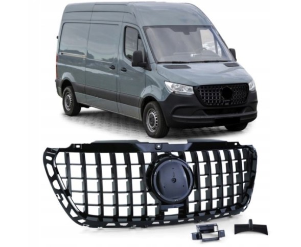 Китай S78106 РЕШІТКА MERCEDES SPRINTER W907 2018 BLACK GT