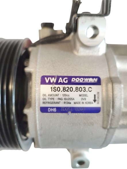 Volkswagen OE 1S0820803A / 1S0820803B / 1S0820803C / 1S0820803F 1S0820803c компресор кондиціонера оригінал vw up load citigo mii