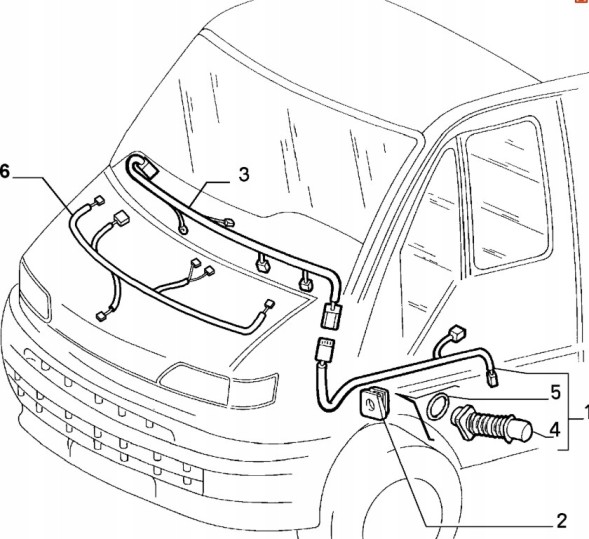 Fiat OE 1304298080 Захист, ущільнювач проводів, кабелів, джгута, Fiat Ducato, НОВИЙ з офіційного дилера FIAT Вроцлав