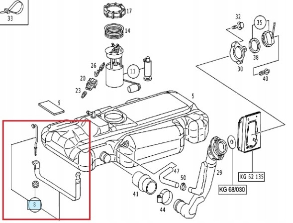 Mercedes-Benz OE A9014700340 Mercedes sprinter 901-904 обхват паливного бака