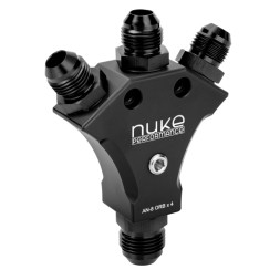 Nuke Performance NP-410-01-202 Блок X з інтегрованим портом для датчика 1/8NPT 4x AN-8 Nuke Performance