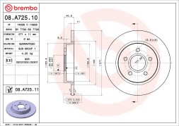 08 A725 10 BREMBO Диск гальмівний