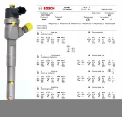 Bosch 0 445 110 524 Bosch паливний інжектор cr електромагнітний alfa mito fiat bravo, doblo, 500 lanc