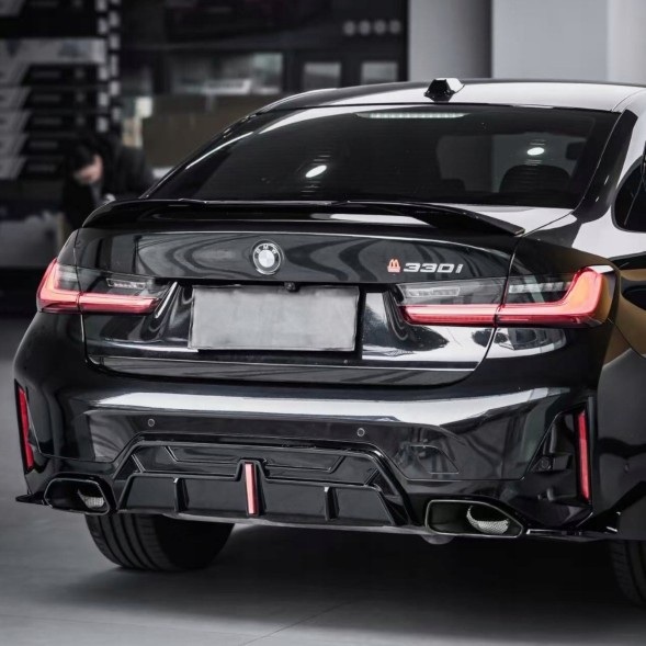 Китай Splitter, Progi, Dyfuzor, Lotka BMW G20 LCI Комплект спідниць BMW G20 LCI M Pakiet Чорний глянець Спойлер