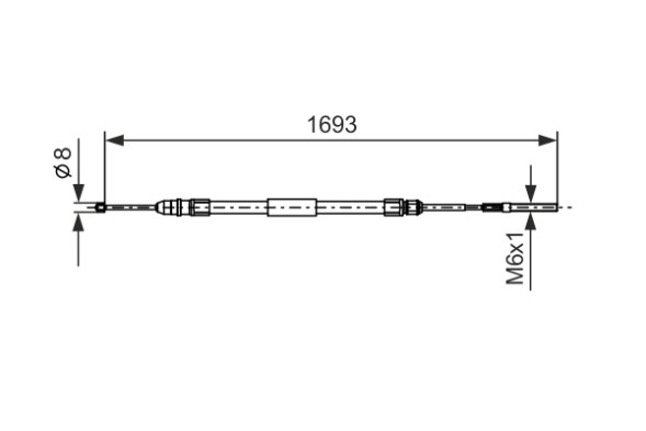 1987477532 BOSCH ТРОС ГАЛЬМIВНИЙ ЛIВИЙ