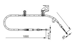 1987477804 BOSCH Трос гальма