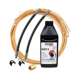 PiterParts 1102533000 Przewody hamulcowe miedziane elastyczne tył Mercedes W211 Гальмівні трубки жорсткі, задня вісь Mercedes W211, від ABS до задніх коліс PL