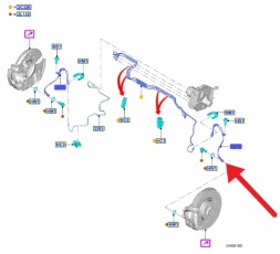 Ford OE KX61-2078-BA KX6Z2078B ШНУР ГАЛЬМІВНИЙ ПЕРЕДНІЙ L P FORD FOCUS Mk4 2022- 2650290 _ KX61-2078-BA
