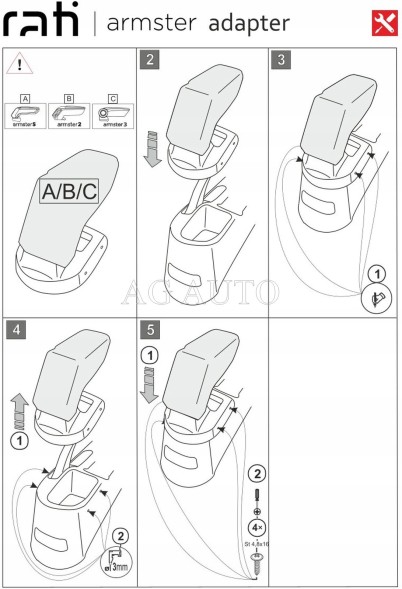 Rati V05247A Підлокітник Armster 3, Kia Soul, 2009-2014, тканина