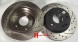 ATM Mikoda 44030s_24011 Спорт диски просвердлені, шлицеві + задні колодки honda accord vii 7 седан 02-08 рр.
