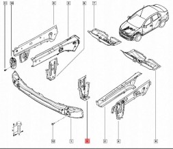 Renault OE 751277663R 751274472R SANDERO DOKKER КРОНШТЕЙН ДОПОМІЖНОЇ РАМИ ЛІВИЙ
