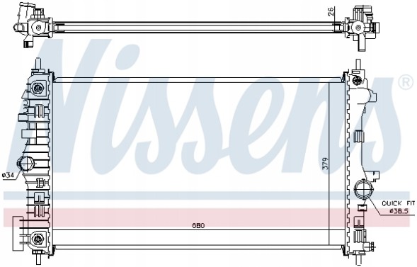 Nissens 630717 Радіатор, система охолодження двигуна nissens 630717