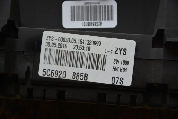 Volkswagen OE LICZNIK ZEGARY VW JETTA 5C6920885B ЛІЧИЛЬНИК ГОДИННИКІВ VW JETTA 5C6920885B