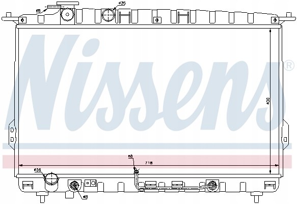 Auger 67027 NISSENS РАДІАТОР HYUNDAI SONATA IV 2.7 01-04
