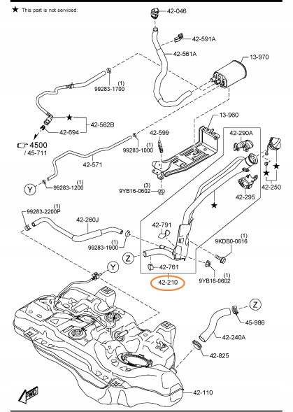 Mazda OE Шнур заливки палива Mazda CX-30 DM DGS942280