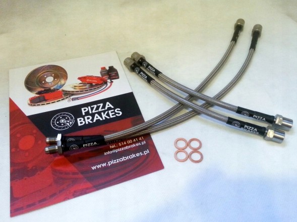 Pizza Brakes Przewody hamulcowe w stalowym oplocie Volvo 850 Гальмівні дроти в сталевому обплетенні Volvo 850