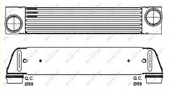 NRF 86226360 NRF Інтеркулер bmw 5 e60/e61 03-, 6 e63/e64 04- nrf30317