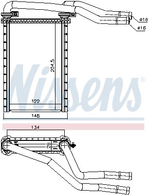 73991 NISSENS Радіатор обігріу салону