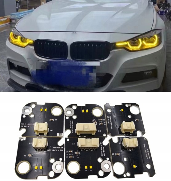 CHINA MODUŁY CSL ŻÓŁTE DRL BMW F30 F31 F35 2016-2019 KOMPLET PRAWA LEWA Модулі csl жовтий drl bmw f30 f31 f35 2016-2019 plug &amp; play yellow