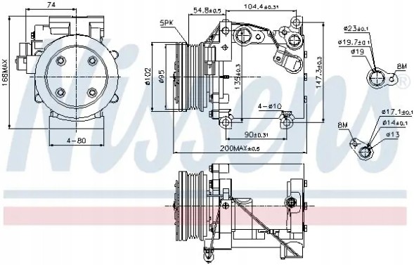 Nissens 89227 Компресор компресора кондиціонера 89227 nissens