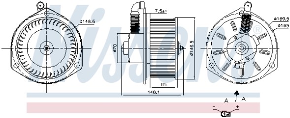 V-maxzone Part VIC-427913 Вентилятор обігрівача NIS для TOYOTA DYNA, DYNA 400, TOYOACE 2.5D-4.6D 07.01-