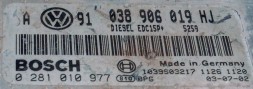 Bosch 038906019HJ 0281010977 BEZ IMMO przygotowany w SDK Блок керування 038906019HJ 0281010977 БЕЗ IMMO