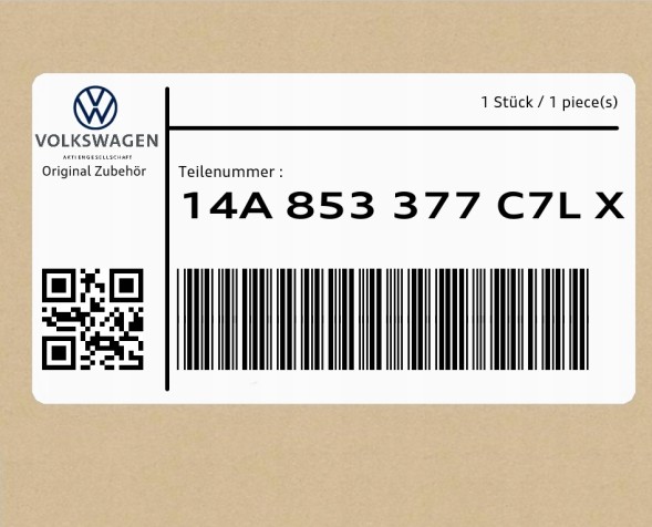 Volkswagen OE 14A853377C7LX ( INTRAD ) Заслонка для шлюпки c pyrittsilber matt 14A853377C7LX VW ID.7