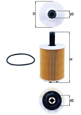 OX188D MAHLE ORIGINAL Фільтр мастил