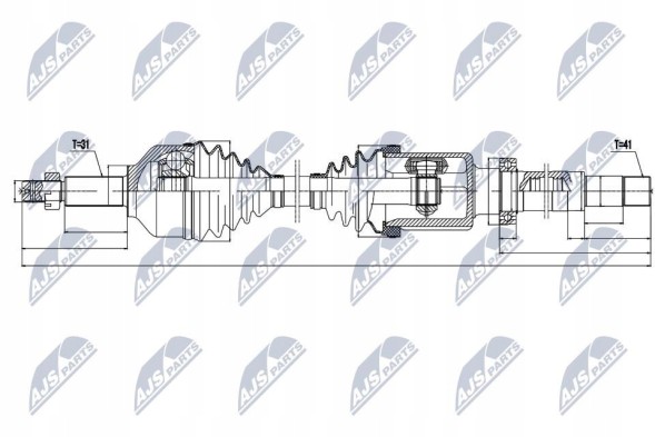 NTY NPW-FR-076 Nty npw-fr-076 карданний вал