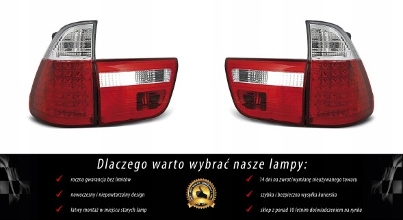 V-maxzone Part VR-644 Світлодіодні ліхтарі задні для BMW X5 E53 1999-2003 р.в. LED