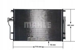Mahle AC 553 001S Конденсатор радіатора кондиціонування повітря ac 553 001s mahle