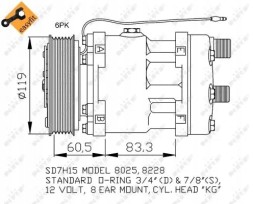 NRF 32768 Компресор компресора кондиціонера 32768 nrf