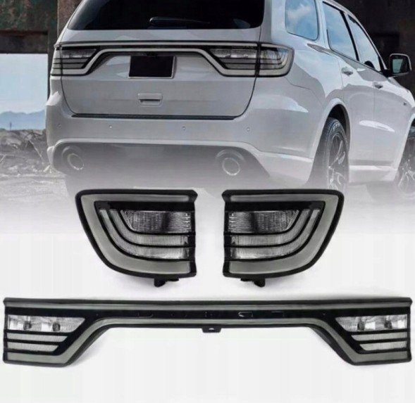 Китай DODGE DURANGO 14-25 LAMPA LEWA + PRAWA ZEWNĘTRZNA TYŁ + BLENDA KLAPY KOMPLET BIAŁE TUNING 68155950AD 68155950AE 68155950AF 68155948AC DODGE DURANGO 14-25 2X ЗАДНІ ЛІХТАРІ + НАКЛАДКА КРИШКИ БАГАЖНИКА КОМПЛЕКТ БІЛІ ТЮНІНГ